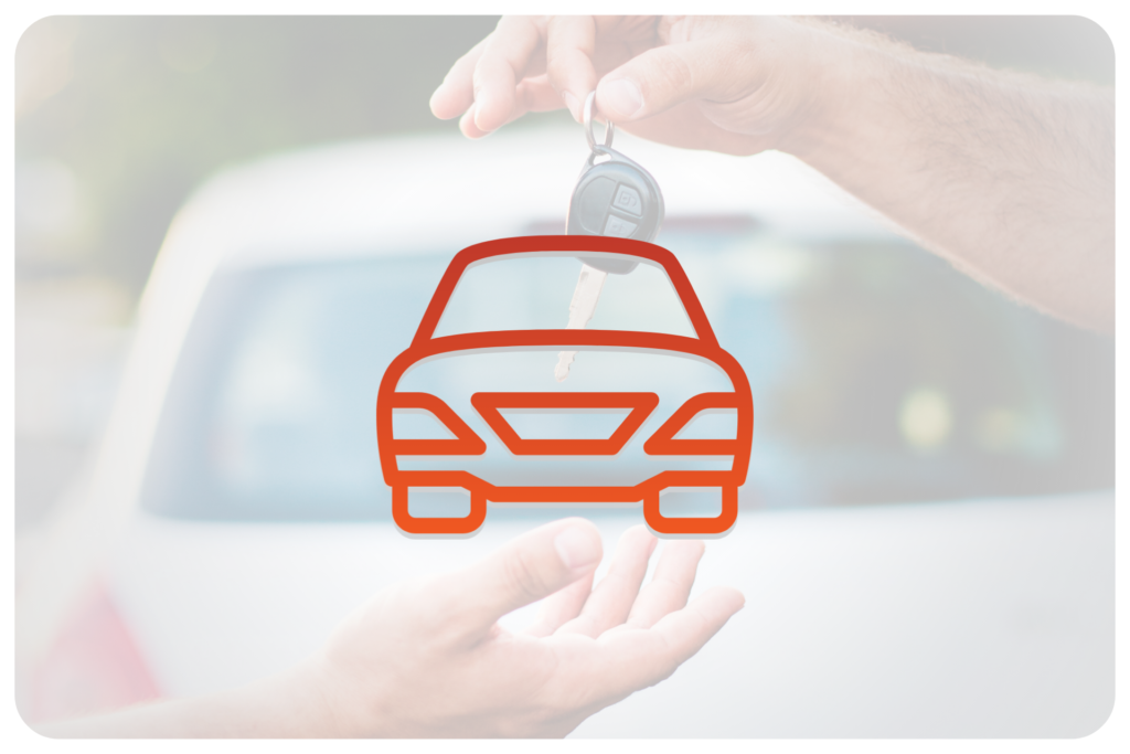 photo of car with people sharing the keys